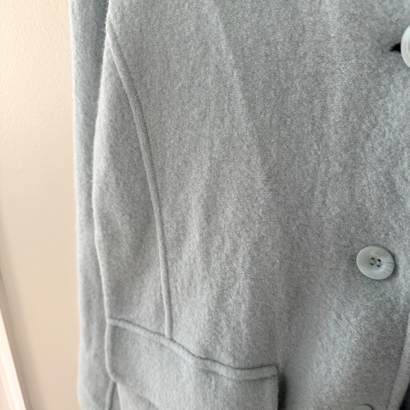 Willi Smith Powder Blue Button Front Sweater Jacket - Picture 5 of 13